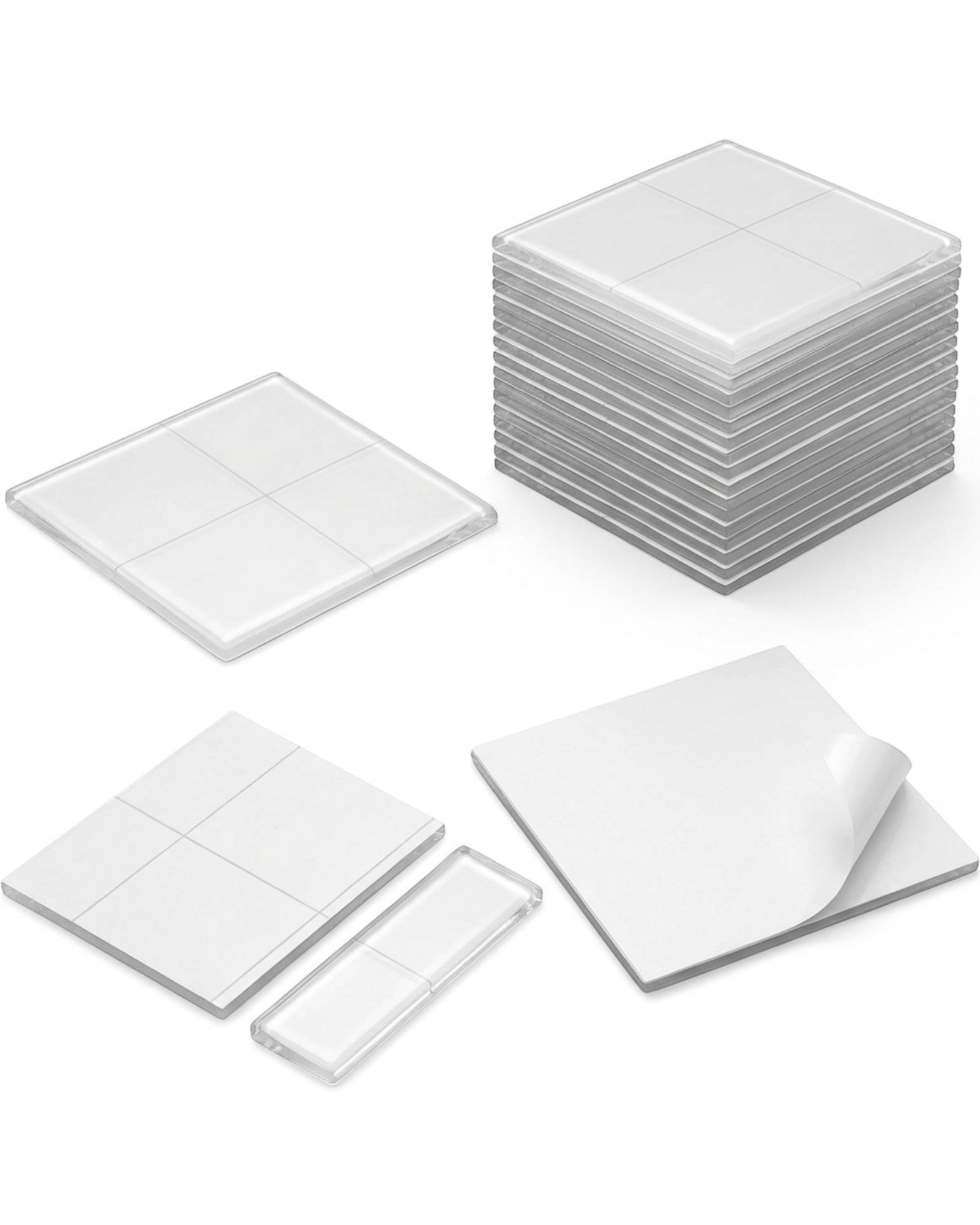 Thwkb Cuttable Clear Furniture Foot Pads 24 Sheet Set