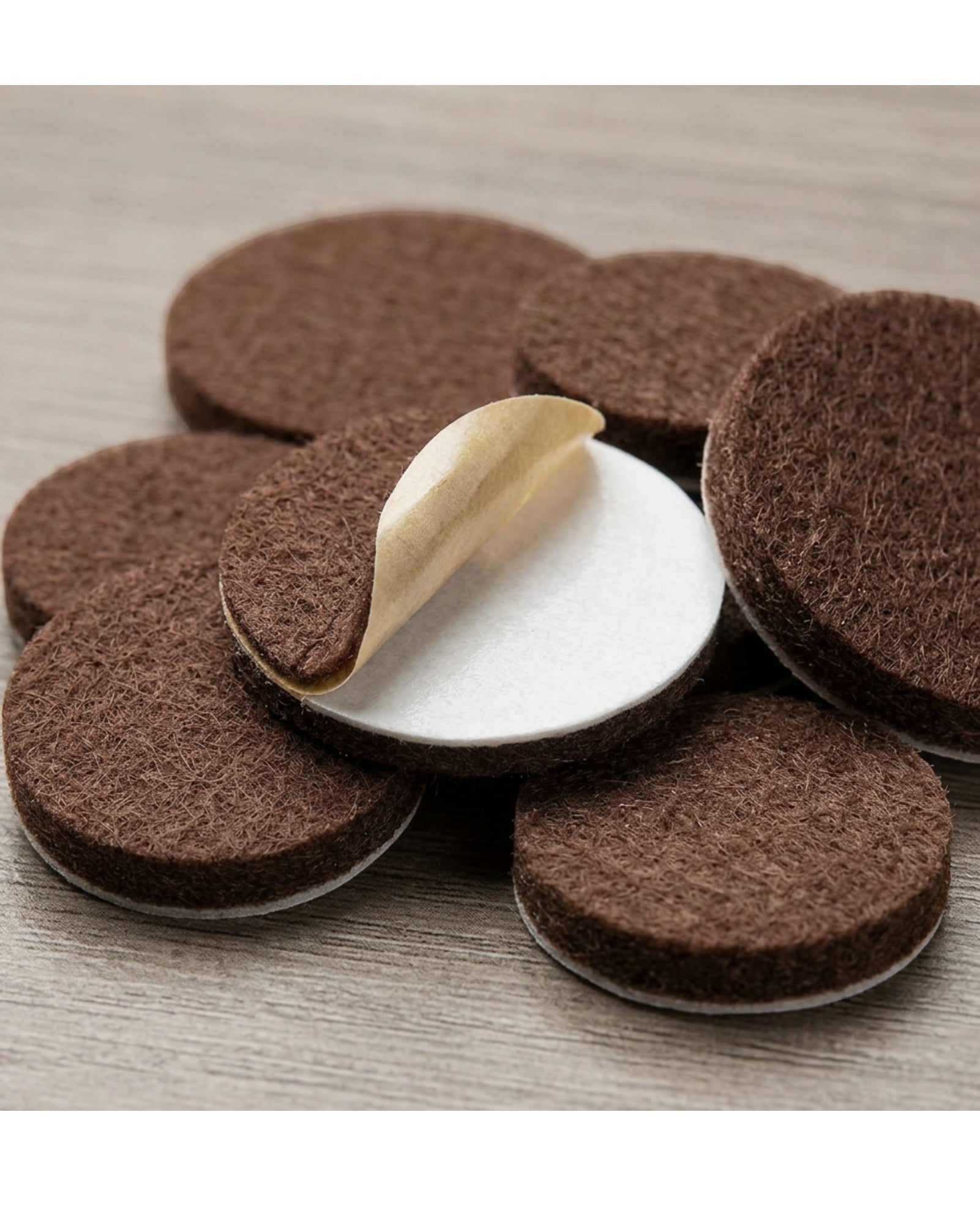 Thwkb Round Felt Furniture Pads Brown 48 Pack