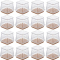 Thwkb Silicone Square Table Leg Caps Clear 16 Pack